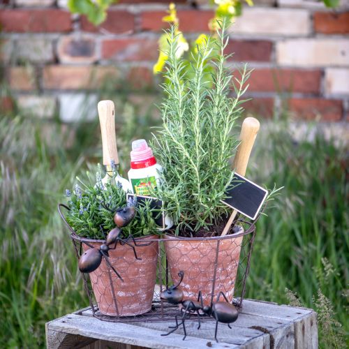 tételeket Virágcserép kerámia drótkosár barna terrakotta H38.5cm