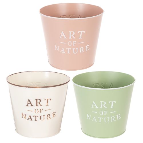 Cink virágcserép Art of Nature, különböző színekben, Ø17.5cm M15cm vétel | Floristik24.hu