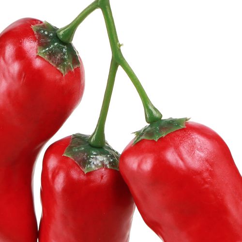 tételeket Piros chili paprika ételbábu 9cm az ágon