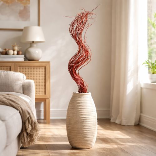 tételeket Göndör fűzfa szárított dekoratív ág kreatív virágkötészethez és lakberendezési kiegészítőkhöz 80cm 70g