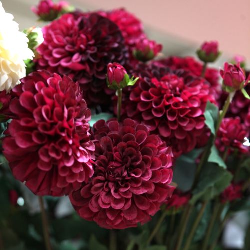 tételeket Dália művirág lila virágokkal Ø10cm H80cm 2db