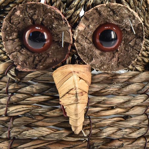 Floristik24 Dekoratív bagoly cserepes ültető szalma szürkésbarna 16×11cm