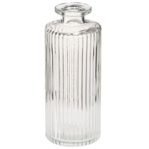 Floristik24 Dekoratív üvegek Üveg Mini Vázák Clear Retro H13cm 6 db