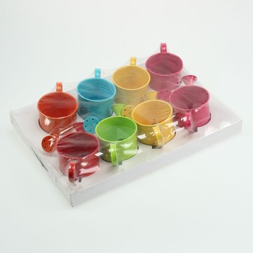 Floristik24 Öntözőkanna Ø11cm H9cm 8db. szín szerint rendezve