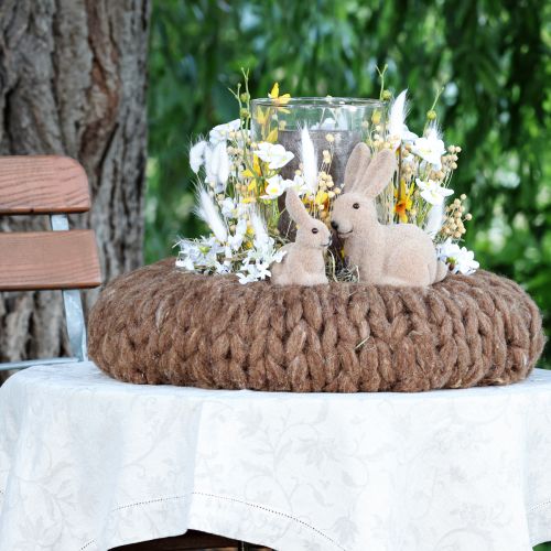 tételeket Dekoratív bolyhos ülő húsvéti nyuszik – 2. választás – tavaszi 10cm 6 db