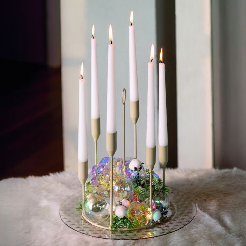 Floristik24 Dekoratív hortenzia irizáló művirág karácsonyra 27cm 4 db