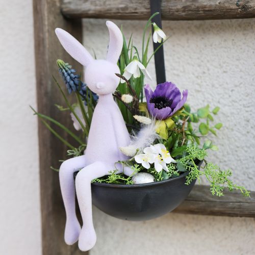 Floristik24 Díszsimítós növénytál antracit függő Ø16,5cm 2db