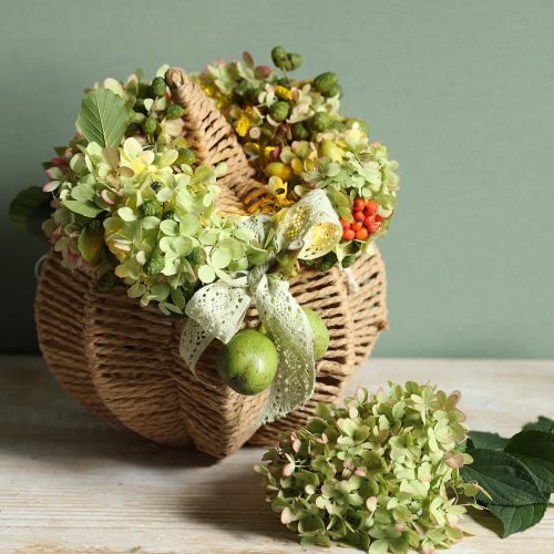 Floristik24 Dekoratív tök raffia natúr rusztikus őszi dekoráció Ø25cm M25cm