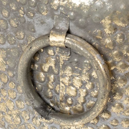 tételeket Dekoratív tál, antik hatású, fém virágtartó, arany, Ø37/31cm, 2 db-os szett