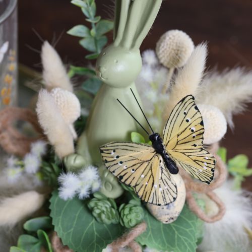 tételeket Dekoratív pillangók dróttal, színes asztaldíszekhez, 7 cm, 12 darab