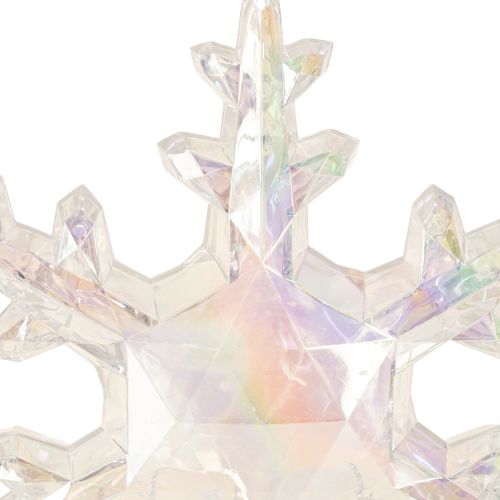 tételeket Dekoratív hópelyhek, Téli Dekoráció, Irizáló, Ø14–15cm, 2 darab