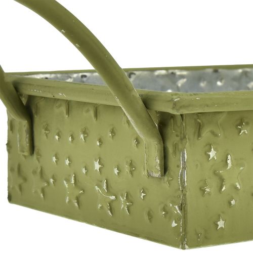 tételeket Dekoratív tálca karácsonyi zöld csillagok 49cm/43cm 2 db-os készlet