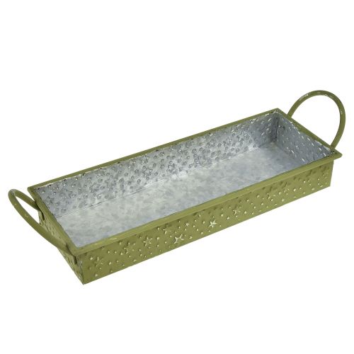 tételeket Dekoratív tálca karácsonyi zöld csillagok 49cm/43cm 2 db-os készlet