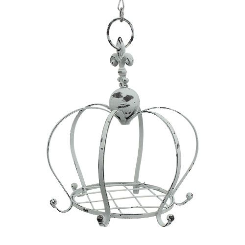 Floristik24 Dekoratív korona fehér Ø20cm felakasztáshoz