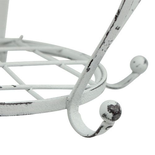 Floristik24 Dekoratív korona fehér Ø20cm felakasztáshoz