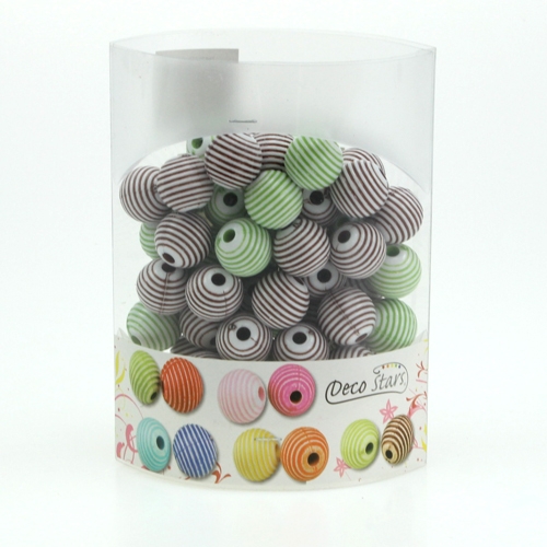 Floristik24 Díszgyöngy zöld, barna Ø2cm 53db