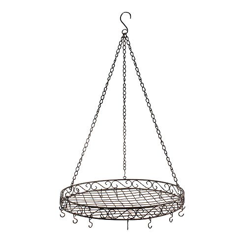 Floristik24 Akasztós tálca barna, rozsda Ø45cm
