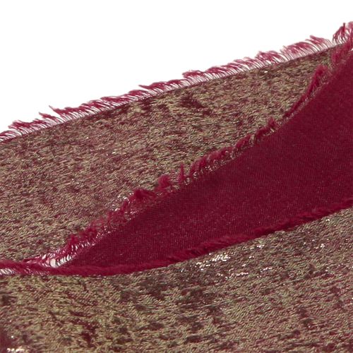 Floristik24 Dekoratív szalag Karácsonyi dekorációs szalag Bordeaux Gold W40mm L10m