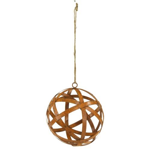 Floristik24 Dekoratív fém golyós rozsda vintage díszítéshez Ø20cm