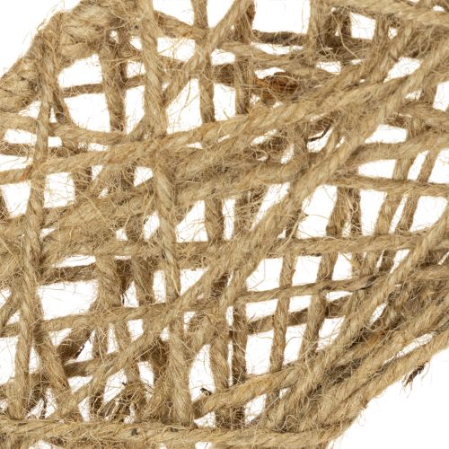 tételeket Dekoratív juta gyűrűk, natúr stílus, függő dekoráció, bohém stílus, Ø38cm, 2 darab, fém gyűrűk, fali dekoráció, ablakdísz
