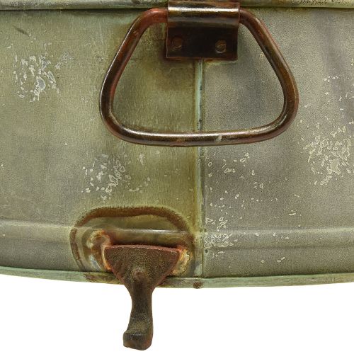 tételeket Dekoratív tál lábos fém fogantyúval rozsda 42/46,5cm 2 db