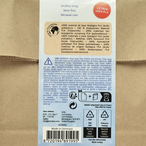 tételeket Dekoratív hófehér kukorica 100% bio alapú anyag 40g