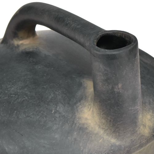 tételeket Dekoratív váza kancsó kerámia antik megjelenés antracit bézs 18cm