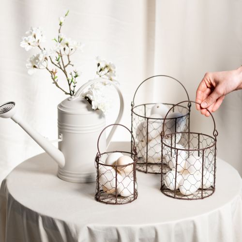 tételeket Drótkosár szett, ideális dekorációhoz vagy kerti használatra, 25 cm, 1 szett