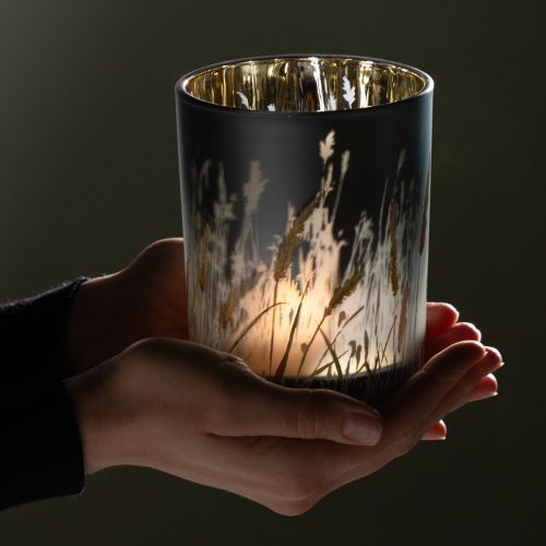 tételeket Elegáns díszlámpás fűmotívummal a meghitt otthonhoz, 12,5 cm, 2 darab.