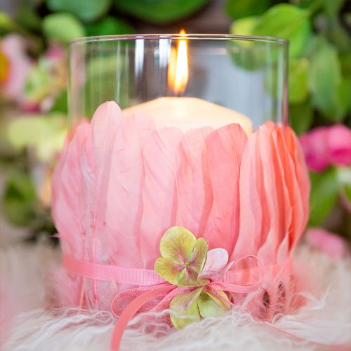 tételeket Kézműves tollak Rózsaszín libatoll 18cm - 20cm 20g x 2db