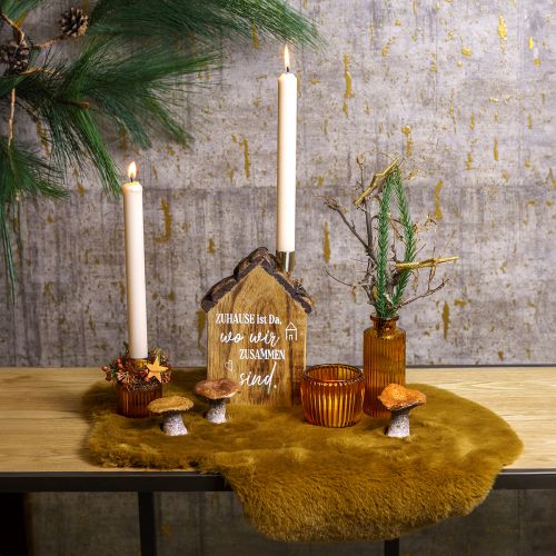 Floristik24 Szőrmeszőnyeg dekoratív barna műszőrme szőnyeg 55×38cm