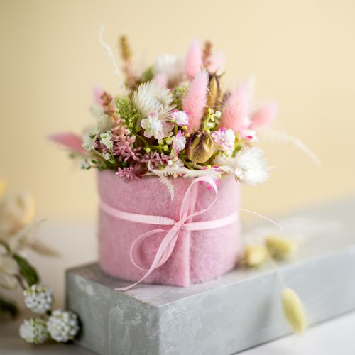 Floristik24 Filc szalag 7,5 cm x 5 m rózsaszín