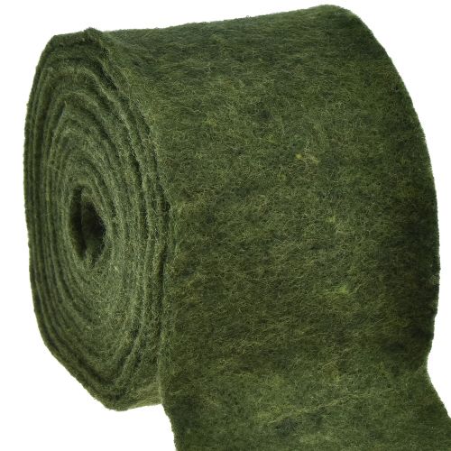 Filc szalag gyapjú szalag kézműves filc tekercs sötétzöld 15cm 5m