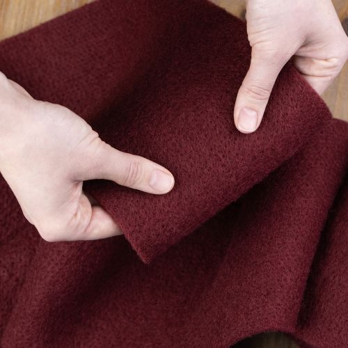 tételeket Filc gyapjúszalag, sötétpiros, 15cm x 5m, díszítéshez és kézműveskedéshez