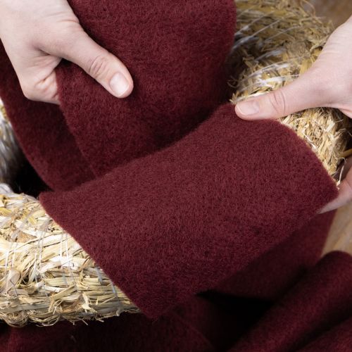 tételeket Filc gyapjúszalag, sötétpiros, 15cm x 5m, díszítéshez és kézműveskedéshez