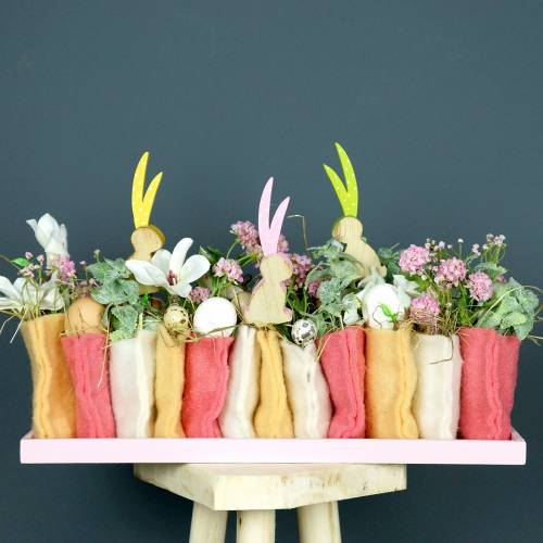 Floristik24 Fa tálca zöld 49cm x 16,5cm