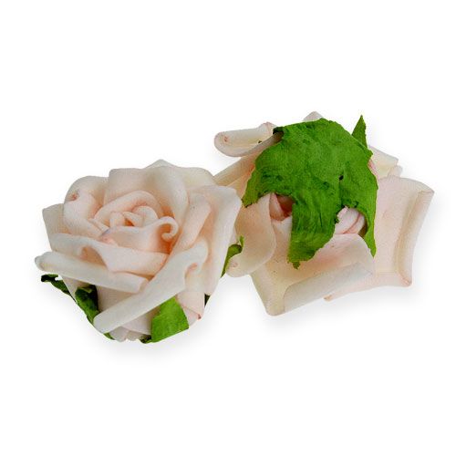 Floristik24 Hab rózsavirág krém 5cm tűvel 12db