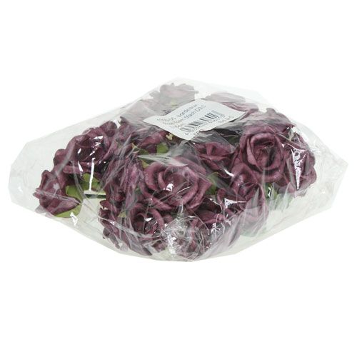 Floristik24 Hab Rose Bordeaux Ø3,5cm 30db
