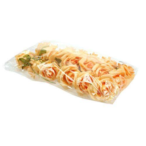 Floristik24 Habrózsa Ø 8cm sárgabarack 18 db