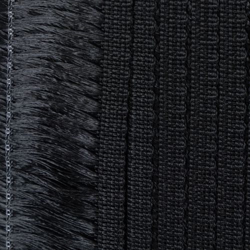 tételeket 4 cm-es fekete rojtos szalag, kordon szegély, dekoratív rojtos lurex 25 m