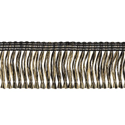 Fekete és arany rojtos szegély 4 cm x 25 m - Ideális koszorúdíszítéshez, gyászszalagnak és vintage kiegészítőknek | Floristik24.hu