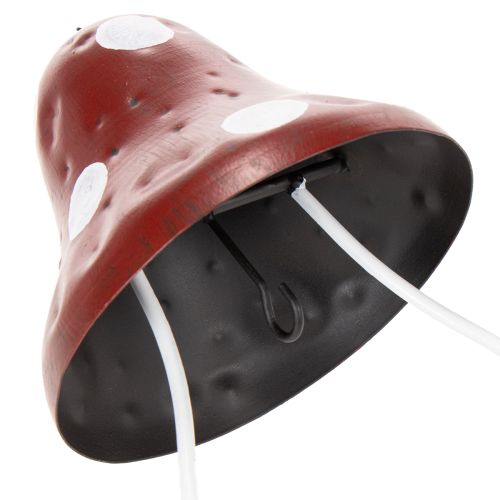 tételeket Fém etetőállomás, légyölő galóca mintával, függő, piros és fehér, 25,5 cm