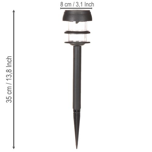 Napelemes kerti lámpák földbe szúrható tüskével, kültéri lámpák kerti ösvényekre, 35 cm, 6 darab | Floristik24.hu