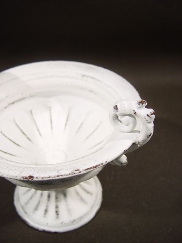 Floristik24 Csésze fogantyúval Ø 16cm H12,5cm fehér