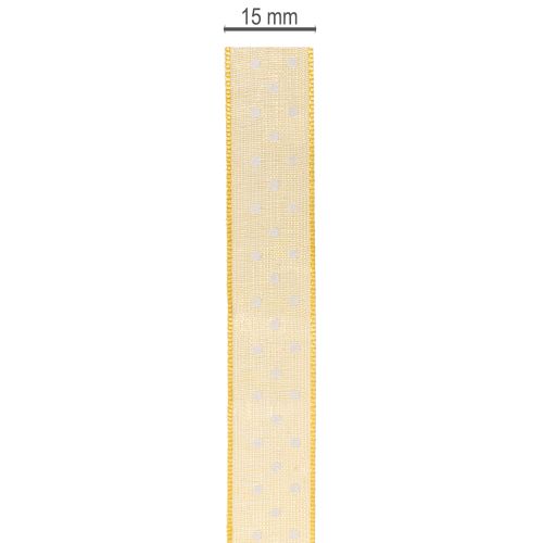 tételeket Pöttyös ajándékszalag, tökéletes kiegészítője ajándékcsomagoknak és díszdobozoknak, 1,5 cm széles, 20 m hosszú