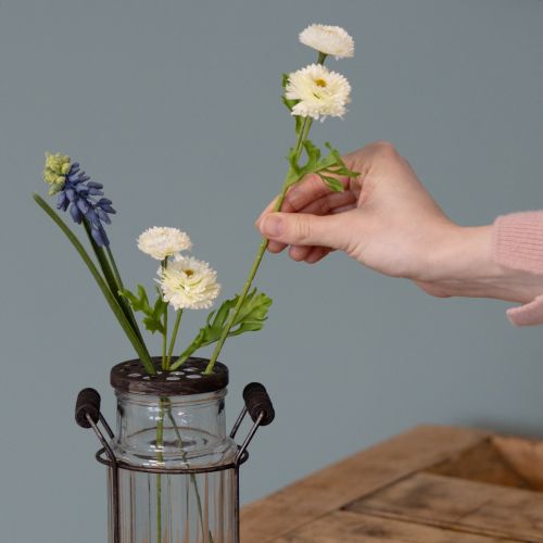 tételeket Üvegpalack fémkosárban, ideális dekoráció a nappaliban, 20 cm