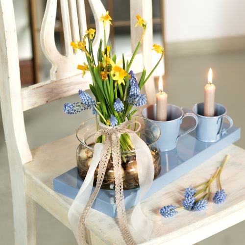 Floristik24 Üvegtál dísztál üveg úszótál Ø16cm H8cm