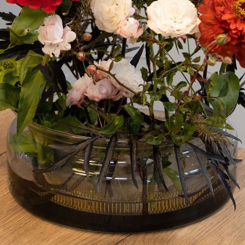 tételeket Üvegtál lebegő tál dísztál üveg Ø24cm M10cm