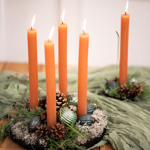 Floristik24 Üvegkúp akasztható karácsonyi dekoráció üveg zöld matt Ø10cm 18 db pohárban