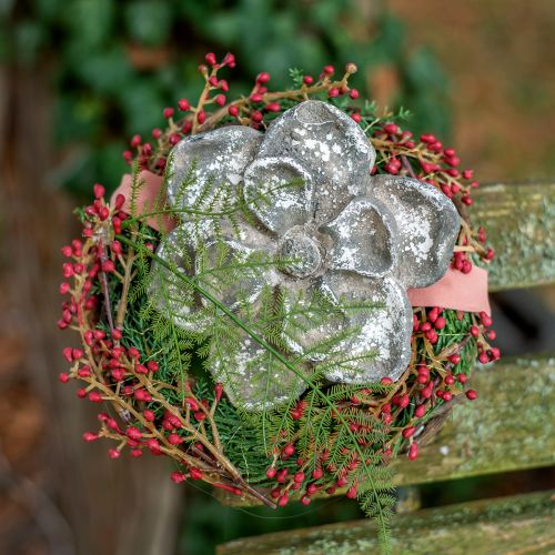 Sírdísz, betondísz, kertdísz, betonrózsa Ø21cm